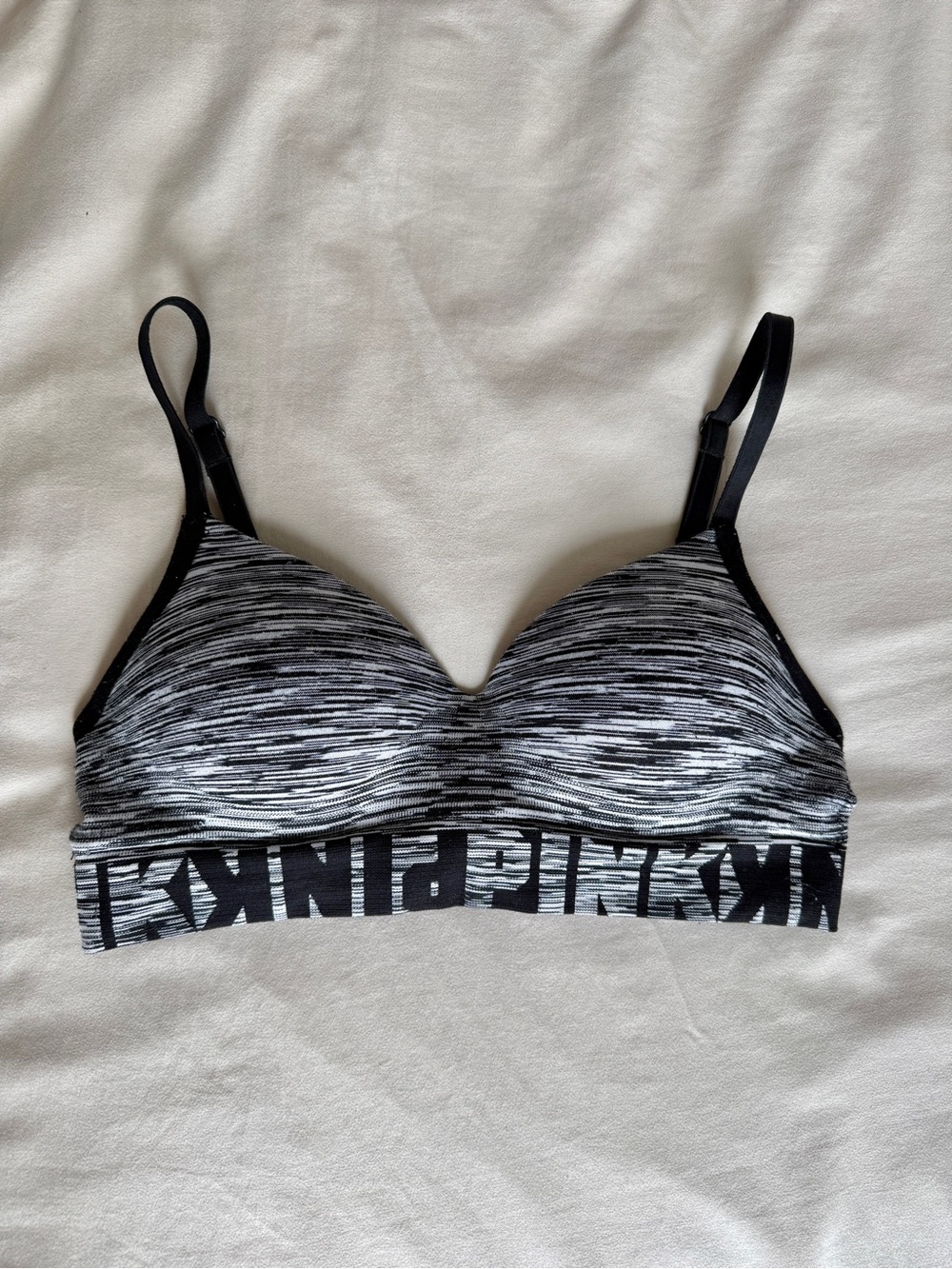 PINK Victoria's Secret Black & White Padded Bralette